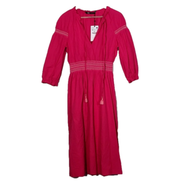 Zara Boho Pink Dress - Picture 1 of 5